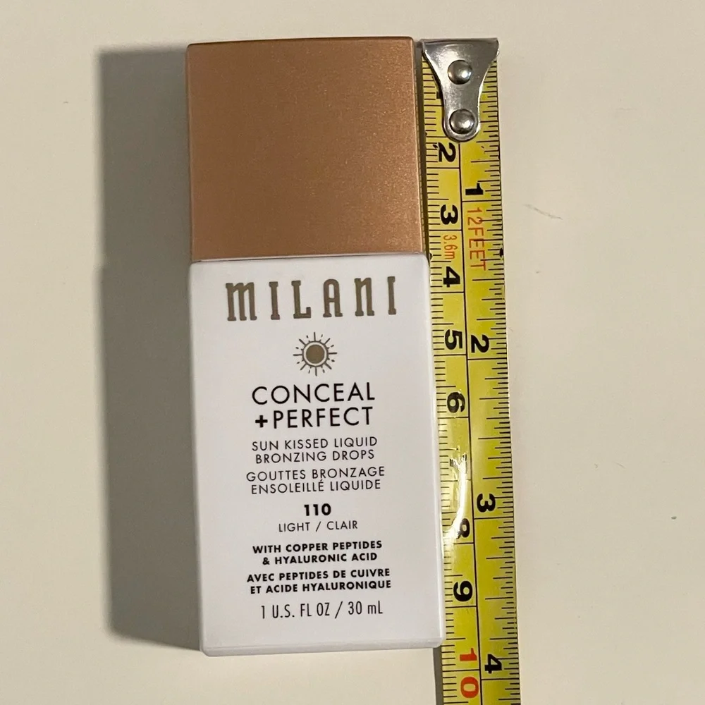 Milani Conceal + Perfect Sun Kissed Liquid Bronzing Drops Shade 110 Light